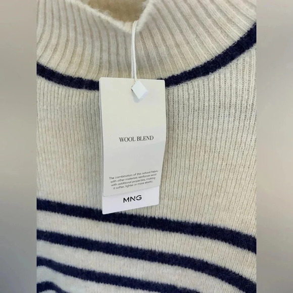 Mango Wool Blend Striped Sweater NWT - Picture 11 of 12